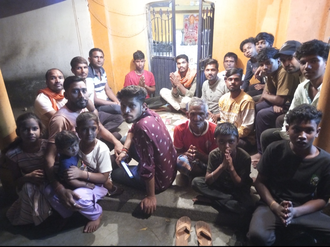 धर्म सेना नुनेरा बांधाखार द्वारा श्री हनुमान चालीसा का 134वां पाठ आयोजित