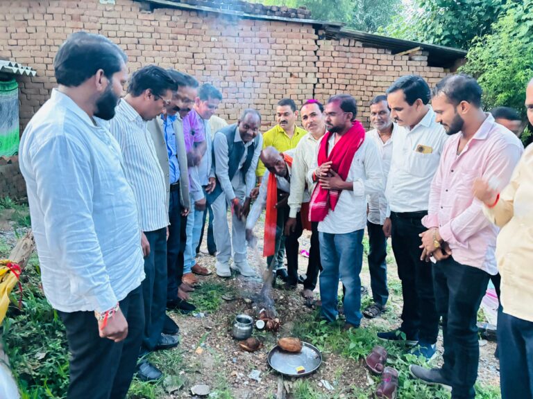 विकास की नई सौगात : विधायक प्रेमचंद पटेल ने किया मुढाली में पी.डी.एस भवन व सी.सी. रोड का भूमि पूजन