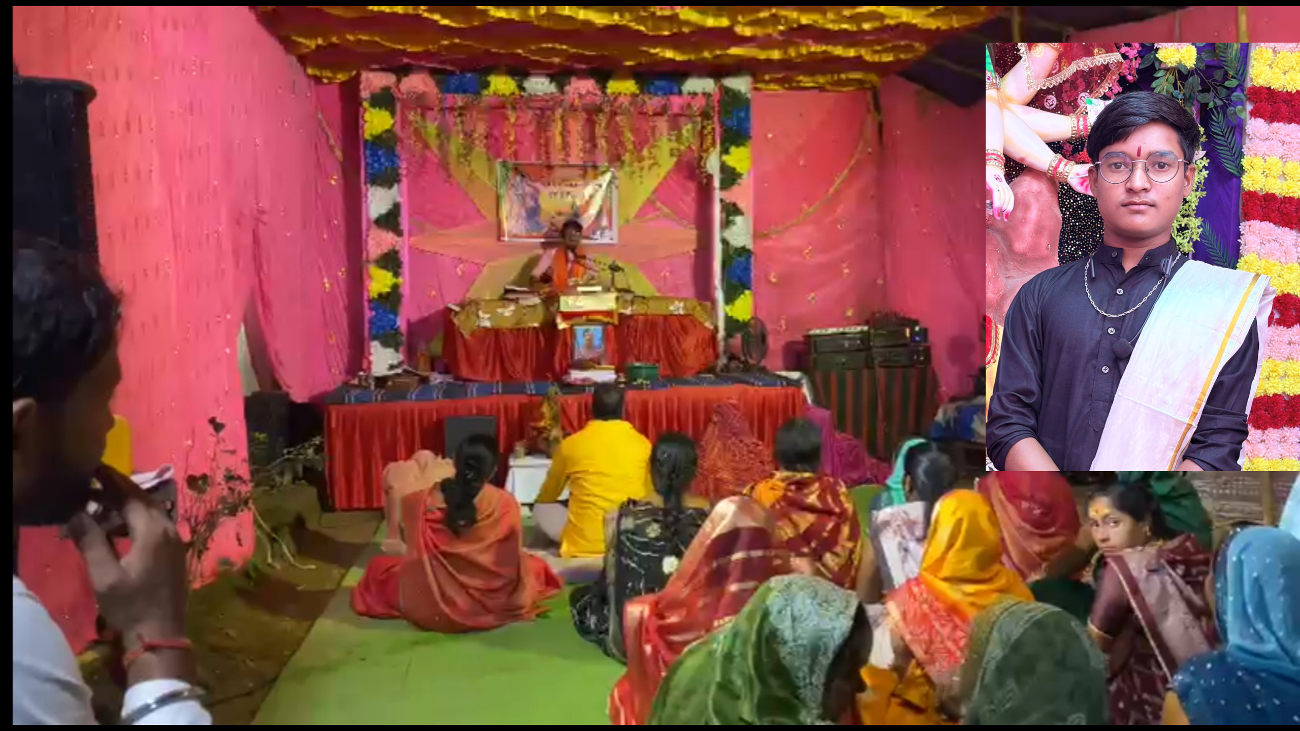 नुनेरा में श्रीमद्भागवत ज्ञान सप्ताह में कथा व्यास देवकृष्ण शास्त्री जी ने किया गौ रक्षक ठाकुर राम सिंह का समर्थन