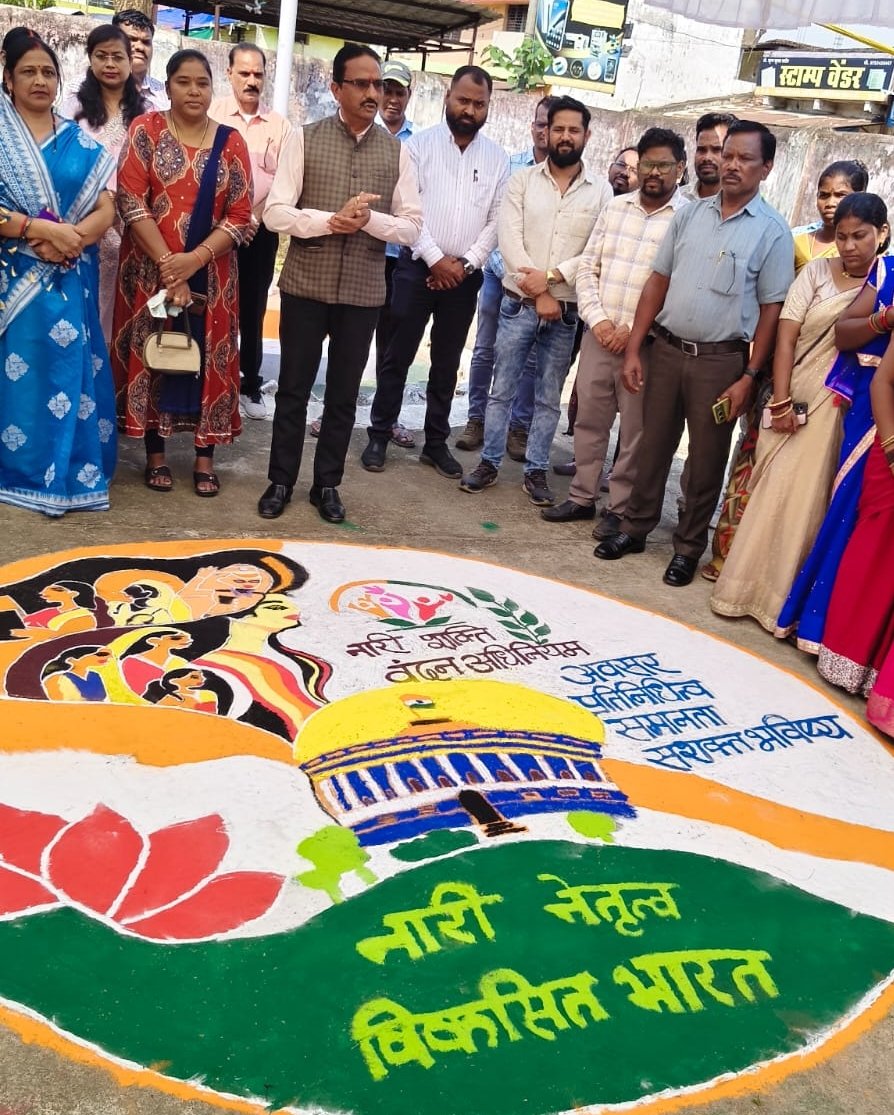 सेवा संकल्प अभियान : जनपद कार्यालय पाली में सजी योजनाओं की रंगोली, महिला सशक्तिकरण और विकसित भारत का दिया संदेश